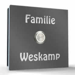 Aufputz Edelstahl Türklingel 120x120mm Superflach Trendy -Türschilder aus Edelstahl Geschäft aufputz edelstahl tuerklingel 120x120mm superflach trendy4