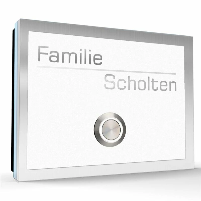 Aufputz Edelstahl Türklingel 130x100mm Anthrazit Mit LED Taster Hansi 3 Aufputz Edelstahl Türklingel 130x100mm Anthrazit Mit LED Taster Hansi – Bild 3