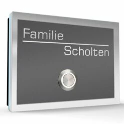 Aufputz Edelstahl Türklingel 130x100mm Anthrazit Mit LED Taster Hansi 8 Aufputz Edelstahl Türklingel 130x100mm Anthrazit Mit LED Taster Hansi -Türschilder aus Edelstahl Geschäft aufputz edelstahl tuerklingel 130x100mm anthrazit mit led taster hansi4