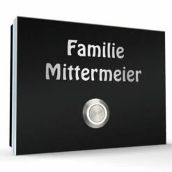 Aufputz Edelstahl Türklingel 130x100mm Superflach Lara -Türschilder aus Edelstahl Geschäft aufputz edelstahl tuerklingel 130x100mm superflach lara3