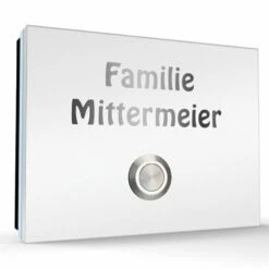 Aufputz Edelstahl Türklingel 130x100mm Superflach Lara -Türschilder aus Edelstahl Geschäft aufputz edelstahl tuerklingel 130x100mm superflach lara4