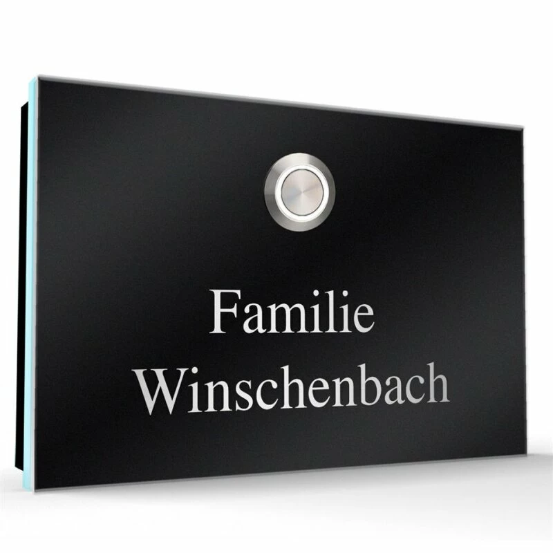 Aufputz Edelstahl Türklingel 130x100mm Superflach Winchi 3 Aufputz Edelstahl Türklingel 130x100mm Superflach Winchi – Bild 3