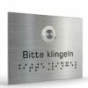 Edelstahl Türklingel 130x100mm Mit Blindenschrift