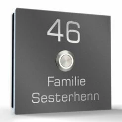 Aufputz Edelstahl Türklingel 80x80mm Mit LED Taster Finn 8 Aufputz Edelstahl Türklingel 80x80mm Mit LED Taster Finn -Türschilder aus Edelstahl Geschäft aufputz edelstahl tuerklingel 80x80mm mit led taster finn4