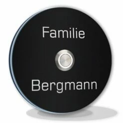 Aufputz Edelstahl Türklingel 90mm Ø Superflach Laura -Türschilder aus Edelstahl Geschäft aufputz edelstahl tuerklingel 90mm o superflach laura3