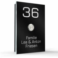 Aufputz Edelstahl Türklingel 90x140mm Superflach Bella -Türschilder aus Edelstahl Geschäft aufputz edelstahl tuerklingel 90x140mm superflach bella3