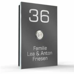 Aufputz Edelstahl Türklingel 90x140mm Superflach Bella -Türschilder aus Edelstahl Geschäft aufputz edelstahl tuerklingel 90x140mm superflach bella4