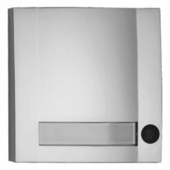 Aufputz Kunststoff Klingeltaster 1fach Silber Matt/schwarz (RAL 9005)