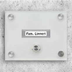 Aufputz Türklingel Aus Acrylglas 150x120mm Mit Beschriftungsfeld Uranus -Türschilder aus Edelstahl Geschäft aufputz tuerklingel aus acrylglas 150x120mm mit beschriftungsfeld uranus2