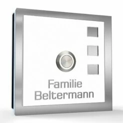 Aufputz Türklingel Edelstahl 100x100mm Superflach Eva -Türschilder aus Edelstahl Geschäft aufputz tuerklingel edelstahl 100x100mm superflach eva4