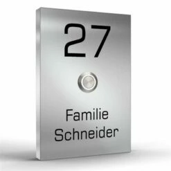 Aufputz Türklingel Edelstahl 110x160mm Martina