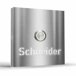 Aufputz Türklingel Edelstahl Beleuchtet 100x100mm