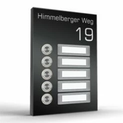 Aufputz Türklingel Fünffamilienhaus TERRA FIVE In 4 Farben -Türschilder aus Edelstahl Geschäft aufputz tuerklingel fuenffamilienhaus terra five in 4 farben3