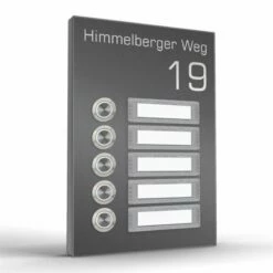 Aufputz Türklingel Fünffamilienhaus TERRA FIVE In 4 Farben -Türschilder aus Edelstahl Geschäft aufputz tuerklingel fuenffamilienhaus terra five in 4 farben4