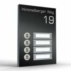 Aufputz Türklingel Vierfamilienhaus TERRA FOUR In 4 Farben -Türschilder aus Edelstahl Geschäft aufputz tuerklingel vierfamilienhaus terra four in 4 farben3