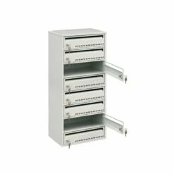 Briefkasten 8 Fächer Briefkasten TG-6SMC4 Grau RAL 7035