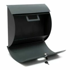 Briefkasten ANTHRAZIT Halbrund Wandbriefkasten Postkasten Birstein -Türschilder aus Edelstahl Geschäft briefkasten anthrazit halbrund wandbriefkasten postkasten birstein3