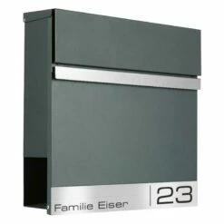 Briefkasten ANTHRAZIT Mit Beschriftung Wandbriefkasten Postkasten