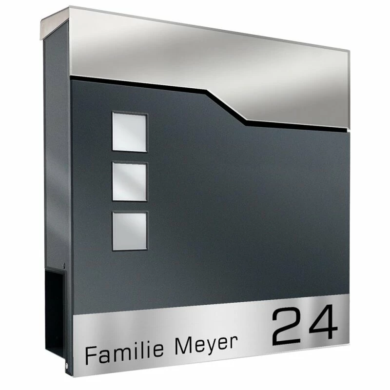 Briefkasten ANTHRAZIT Mit Beschriftung Wandbriefkasten Postkasten Alsfeld 1 Briefkasten ANTHRAZIT Mit Beschriftung Wandbriefkasten Postkasten Alsfeld