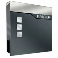 Briefkasten ANTHRAZIT Mit Beschriftung Wandbriefkasten Postkasten Alticum