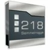 Briefkasten ANTHRAZIT Mit Beschriftung Wandbriefkasten Postkasten Celia