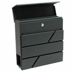 Briefkasten ANTHRAZIT Mit Beschriftung Wandbriefkasten Postkasten Lissabon -Türschilder aus Edelstahl Geschäft briefkasten anthrazit mit beschriftung wandbriefkasten postkasten lissabon2