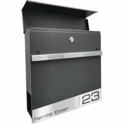Briefkasten ANTHRAZIT Mit Beschriftung Wandbriefkasten Postkasten -Türschilder aus Edelstahl Geschäft briefkasten anthrazit mit beschriftung wandbriefkasten postkasten4