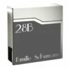 Briefkasten Anthrazit Mit Lasercut Frontblende Beschriftung Postkasten Varios
