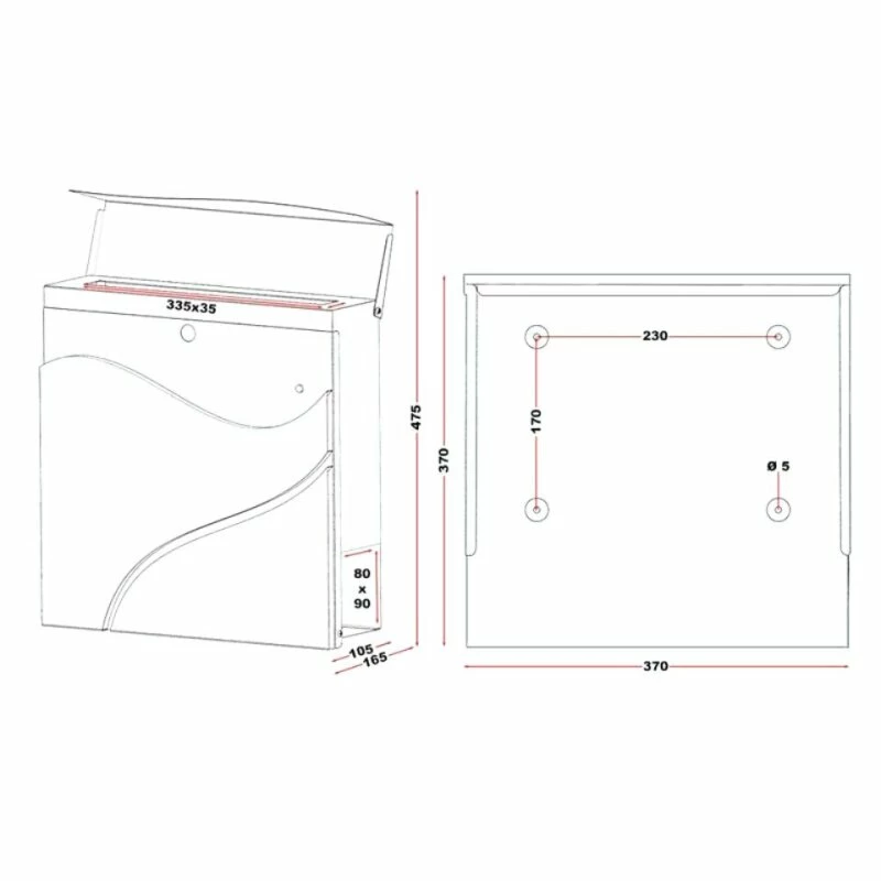 Briefkasten ANTHRAZIT Wandbriefkasten Postkasten Salzgitter 7 Briefkasten ANTHRAZIT Wandbriefkasten Postkasten Salzgitter – Bild 7