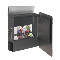 Briefkasten ANTHRAZIT Wandbriefkasten Postkasten Zeitungsfach Cherro -Türschilder aus Edelstahl Geschäft briefkasten anthrazit wandbriefkasten postkasten zeitungsfach cherro5