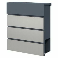 Briefkasten ANTHRAZIT Wandbriefkasten Postkasten Zeitungsfach Mit Edelstahl -Türschilder aus Edelstahl Geschäft briefkasten anthrazit wandbriefkasten postkasten zeitungsfach erfurt 33