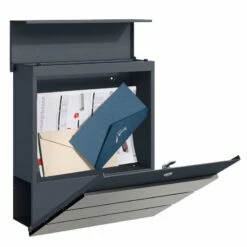 Briefkasten ANTHRAZIT Wandbriefkasten Postkasten Zeitungsfach Mit Edelstahl -Türschilder aus Edelstahl Geschäft briefkasten anthrazit wandbriefkasten postkasten zeitungsfach erfurt 34