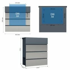 Briefkasten ANTHRAZIT Wandbriefkasten Postkasten Zeitungsfach Mit Edelstahl -Türschilder aus Edelstahl Geschäft briefkasten anthrazit wandbriefkasten postkasten zeitungsfach erfurt 35
