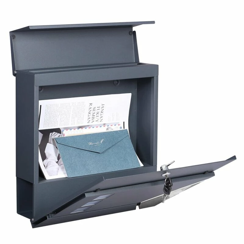 Briefkasten ANTHRAZIT Wandbriefkasten Postkasten Zeitungsfach Steelys3 3 Briefkasten ANTHRAZIT Wandbriefkasten Postkasten Zeitungsfach Steelys3 – Bild 3