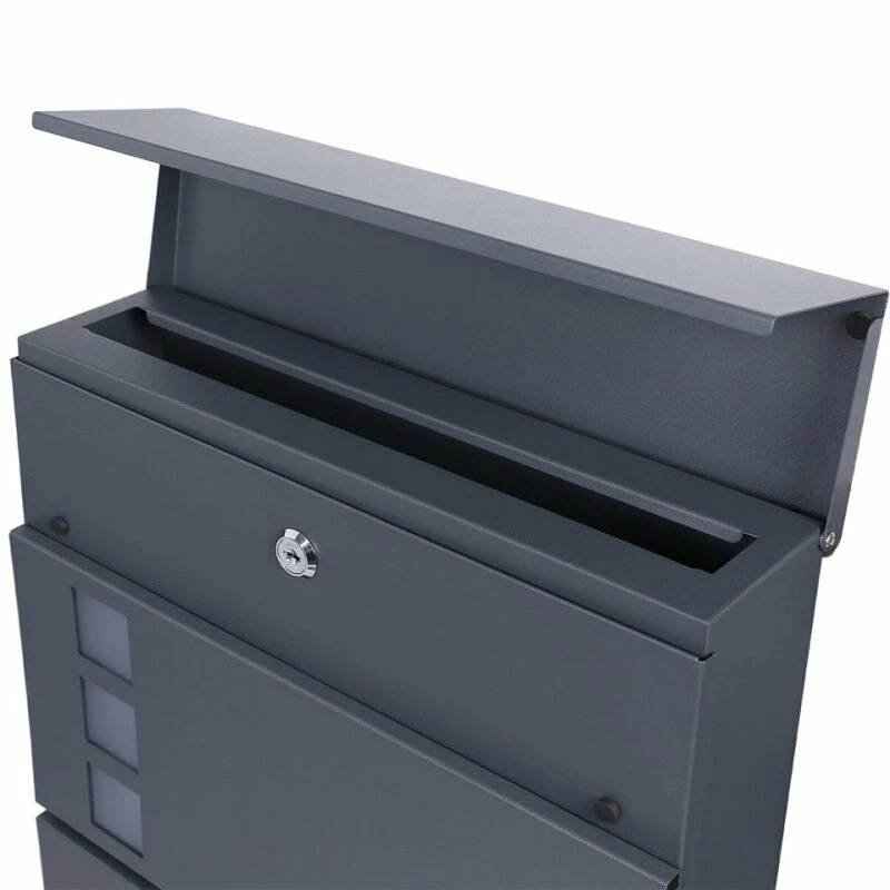 Briefkasten ANTHRAZIT Wandbriefkasten Postkasten Zeitungsfach Steelys3 6 Briefkasten ANTHRAZIT Wandbriefkasten Postkasten Zeitungsfach Steelys3 – Bild 6