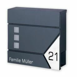 Briefkasten ANTHRAZIT Wandbriefkasten Postkasten Zeitungsfach Steelys3_UV -Türschilder aus Edelstahl Geschäft briefkasten anthrazit wandbriefkasten postkasten zeitungsfach steelys3 uv2