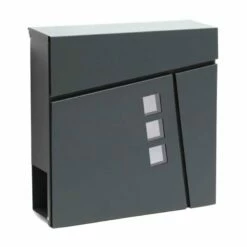 Briefkasten ANTHRAZIT Wandbriefkasten Zeitungsfach Postkasten Düren