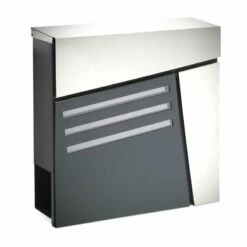 Briefkasten ANTHRAZIT Zeitungsfach Wandbriefkasten Postkasten Osnabrück