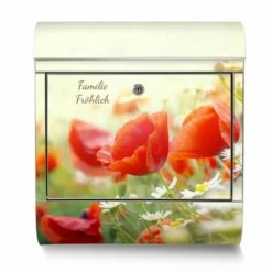 Briefkasten Briefbox Wandbriefkasten Edelstahl Kamille Und Mohn -Türschilder aus Edelstahl Geschäft briefkasten briefbox wandbriefkasten edelstahl kamille und mohn3