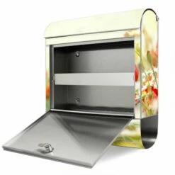 Briefkasten Briefbox Wandbriefkasten Edelstahl Kamille Und Mohn -Türschilder aus Edelstahl Geschäft briefkasten briefbox wandbriefkasten edelstahl kamille und mohn4