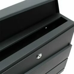 Briefkasten Design ANTHRAZIT Wandbriefkasten Postkasten Passau -Türschilder aus Edelstahl Geschäft briefkasten design anthrazit wandbriefkasten postkasten passau6