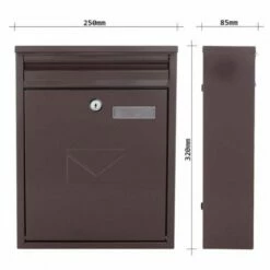 Briefkasten Design Mailbox Como Braun -Türschilder aus Edelstahl Geschäft briefkasten design mailbox como braun3