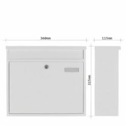 Briefkasten Design Mailbox Hochhaus II Weiß -Türschilder aus Edelstahl Geschäft briefkasten design mailbox hochhaus ii weiss3