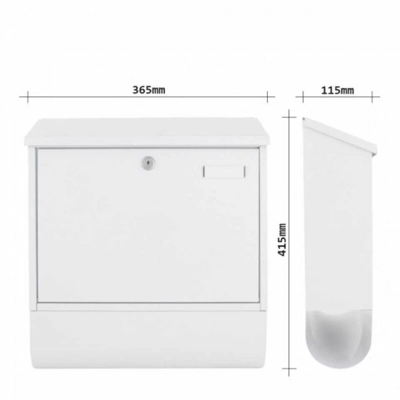 Briefkasten Design Mailbox Villa Spezial Set Weiss 3 Briefkasten Design Mailbox Villa Spezial Set Weiss – Bild 3