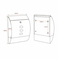 Briefkasten Design SILBER Wandbriefkasten Postkasten Marienburg -Türschilder aus Edelstahl Geschäft briefkasten design silber wandbriefkasten postkasten marienburg6