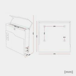 Briefkasten Edelstahl ANTHRAZIT RAL 7016 Mit Beschriftung Vertigon -Türschilder aus Edelstahl Geschäft briefkasten edelstahl anthrazit ral 7016 mit beschriftung wandbriefkasten postkasten vertigon4