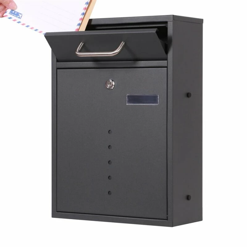 Briefkasten Edelstahl Wandbriefkasten Anthrazit Eric 4 Briefkasten Edelstahl Wandbriefkasten Anthrazit Eric – Bild 4
