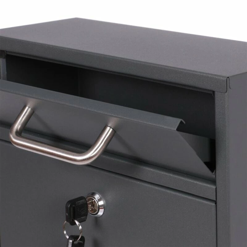 Briefkasten Edelstahl Wandbriefkasten Anthrazit Eric 5 Briefkasten Edelstahl Wandbriefkasten Anthrazit Eric – Bild 5