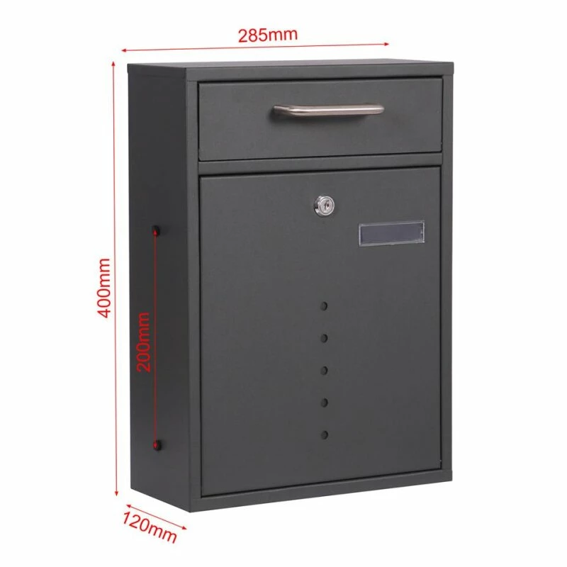 Briefkasten Edelstahl Wandbriefkasten Anthrazit Eric 7 Briefkasten Edelstahl Wandbriefkasten Anthrazit Eric – Bild 7