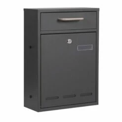 Briefkasten Edelstahl Wandbriefkasten Anthrazit Moritz